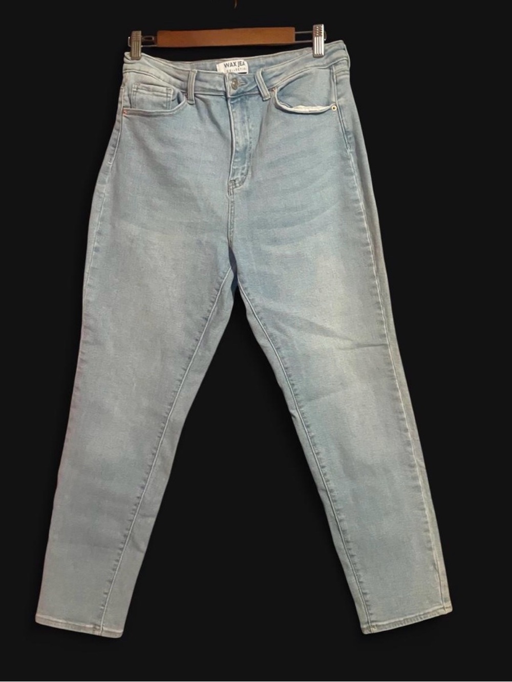 Wax Jean Light Blue High-Rise Straight Leg Jeans 13/31